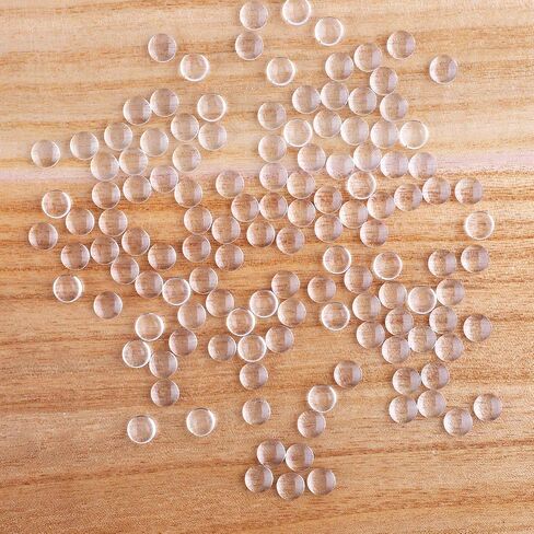 HAUTOCO 200Pcs 12mm Clear Glass Cabochons Round Cabochons Dome Tiles for DIY Earrings Necklaces Pendants Rings Cameo Photo Jewelry Making in Kuwait