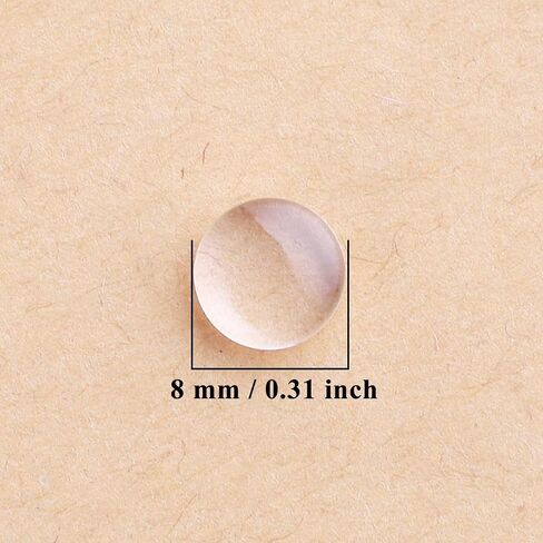 HAUTOCO 200Pcs 12mm Clear Glass Cabochons Round Cabochons Dome Tiles for DIY Earrings Necklaces Pendants Rings Cameo Photo Jewelry Making in Kuwait