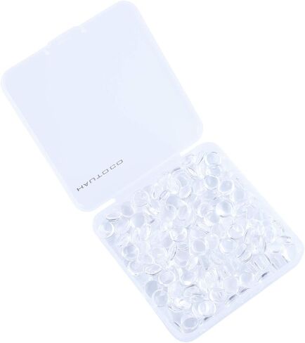 HAUTOCO 200Pcs 12mm Clear Glass Cabochons Round Cabochons Dome Tiles for DIY Earrings Necklaces Pendants Rings Cameo Photo Jewelry Making in Kuwait