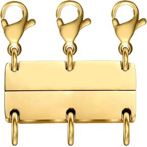 OHINGLT Layered Necklace Clasp 18K Gold and Silver Necklace Separator for Layering, Multiple Necklace Clasps and Closures for Women in Kuwait