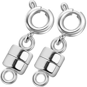 Magnetic Necklace Clasps and Closures 18K Gold and Silver Plated Bracelet Converter Clasp,Suitable for Necklaces Chain Extender
