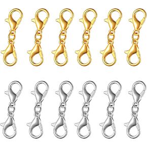 Dsmile 12Pcs Magnetic Lobster Clasps Perfect for Jewelry Necklace Bracelet