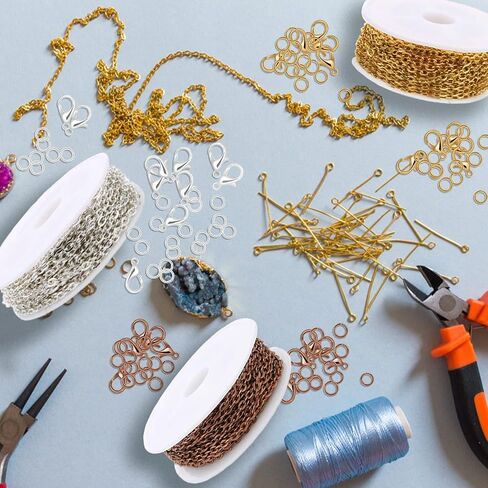 33ft Gold Chain for Jewelry Making Non-Tarnish 18K Gold Plated Stainless Steel Jewelry Chain for Jewelry Making Findings Supplies for Valentines Day Necklaces Earrings Bracelets DIY Crafts - 2mm Links in Saudi Arabia