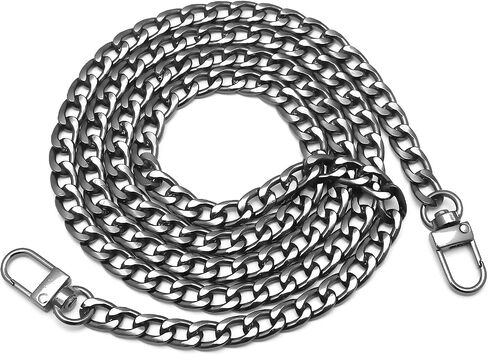 4 Pieces Different Sizes DIY iron flat chain belt, handbag replacement belt, shoulder belt, wallet chain belt, metal buckle(7.9 inch, 15.7 inch, 31.5 inch, 47.2 inch) Gold in Kuwait