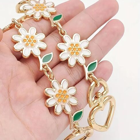 Women Purse Strap Extender Purse Chain Bag Extender Purse Chain Strap Replacement Chain Handbags Bag Exquisite Extension Chains for DIY Handbag Purse Shoulder Bag (Beautiful 4 PCS Set) in Kuwait