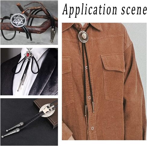 NBEADS 3 Sets Bolo Tie Findings, Bolo Tie Tips Replacement End Caps Kit, Bolo Tie Buckle Accessories with 6 Pcs Alloy Cord End and 3 Pcs Iron Bolo Tie Slide Clasps for Bolo Tie Making, Antique Bronze in Kuwait