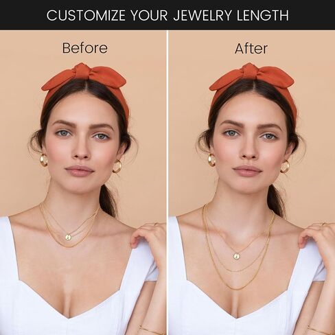 3 Pcs Necklace Extenders for Women, 2" 4" 6" 18k Gold Plated Chain Extenders for Necklaces, Gold Necklaces Bracelet Anklet Extender for Jewelry Making, Practical Mother's Day Jewelry Gifts for Mom in Kuwait