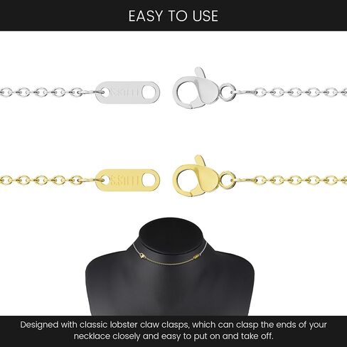 3 Pcs Necklace Extenders for Women, 2" 4" 6" 18k Gold Plated Chain Extenders for Necklaces, Gold Necklaces Bracelet Anklet Extender for Jewelry Making, Practical Mother's Day Jewelry Gifts for Mom in Kuwait