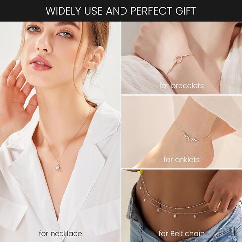 3 Pcs Necklace Extenders for Women, 2" 4" 6" 18k Gold Plated Chain Extenders for Necklaces, Gold Necklaces Bracelet Anklet Extender for Jewelry Making, Practical Mother's Day Jewelry Gifts for Mom in Kuwait