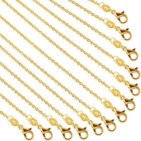 SANNIX 50 Pack Necklace Chains Bulk with Lobster Clasps for Crafts Jewelry Making Supplies in Kuwait