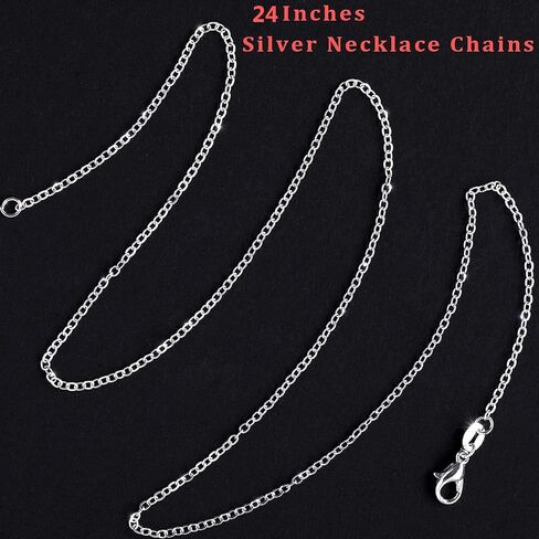 SANNIX 50 Pack Necklace Chains Bulk with Lobster Clasps for Crafts Jewelry Making Supplies in Kuwait