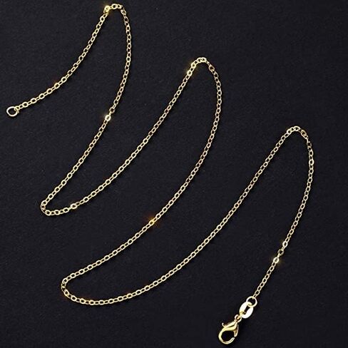 SANNIX 50 Pack Necklace Chains Bulk with Lobster Clasps for Crafts Jewelry Making Supplies in Kuwait