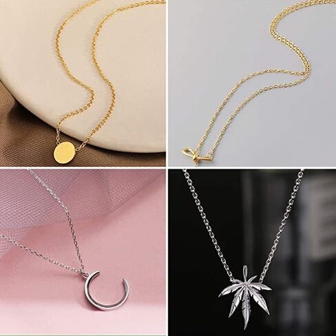 SANNIX 50 Pack Necklace Chains Bulk with Lobster Clasps for Crafts Jewelry Making Supplies in Kuwait