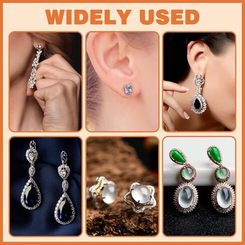 Earring Lifters Backs, 4 Pairs Secure Earring Backs for Droopy Ears, Hypoallergenic Adjustable Magic Earring Backs Tiara Earring Backs for Heavy Earring (3Silver, 1Gold) in Kuwait