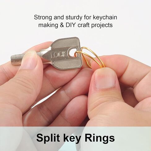 200PCS Key Rings, Split Bulk Keyrings for Keychain and Crafts (25mm) (Gold) in Kuwait