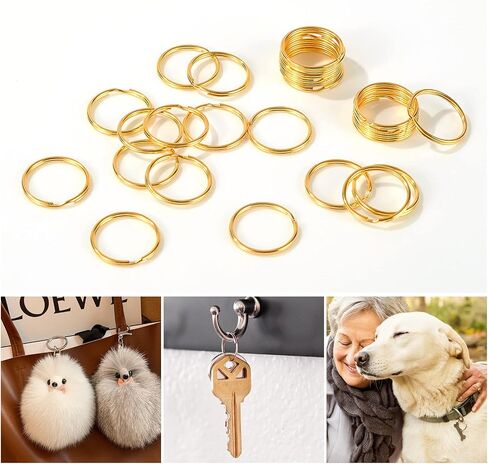 200PCS Key Rings, Split Bulk Keyrings for Keychain and Crafts (25mm) (Gold) in Kuwait