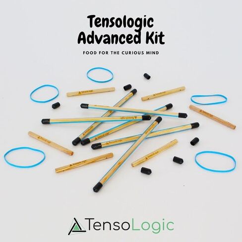 Tensologic Advanced Kit, Tensegrity, Physics Model, Tensegrity Model Kit, Build Tensegrity Models, Architecture Building Kit, Minimum Age 14, 12 dowels in Saudi Arabia