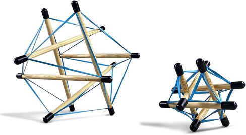 Tensologic Advanced Kit, Tensegrity, Physics Model, Tensegrity Model Kit, Build Tensegrity Models, Architecture Building Kit, Minimum Age 14, 12 dowels in Saudi Arabia