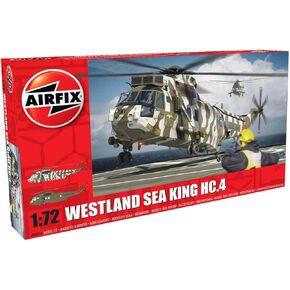 Airfix A04056 Westland Sea King HC.4 1:72nd Military Helicopter Plastic Model Kit , Navy