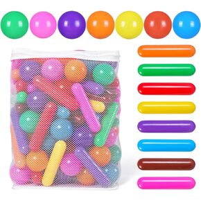 STARBOLO Ball Pit Balls for Kids -Pack of 150 Colorful Ball Pit Balls Crush Proof Plastic Toy Balls for Toddlers Ball Pit, Ball Pit Play Tent, Baby Pool Water Toys