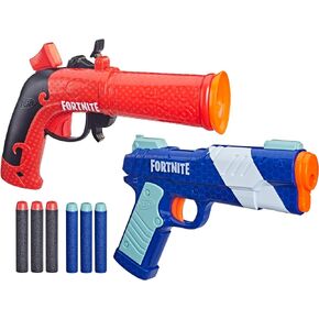 NERF Fortnite Dual Pack Includes 2 Blasters (Flint-Knock & LP) and 6 Elite Foam Darts in Kuwait