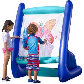Hearthsong Inflatable Kids Art Easel, Outdoor & Indoor Paint Station, Creative Coloring, Drawing and Painting Art Easel for Kids and Toddlers, Ideal for Arts & Crafts Fun in Saudi Arabia