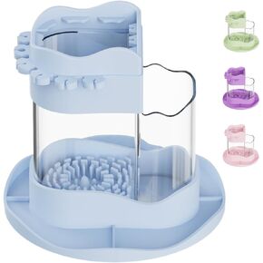 كوب شطف منظف فرشاة الطلاء من سفارتور، نظام تنظيف فرشاة الطلاء السيليكون الكل في واحد مع حامل فرشاة الطلاء، شطف فرشاة الطلاء للأكريليك والألوان المائية والدهانات المائية، يستخدم في أي مكان، أرجواني in Kuwait