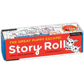 Mudpuppy Luna Unicorn Blasts Off! Story Roll – Continuous Story and Unicorn Coloring Paper Roll Measuring 8 Feet – 5 Colored Pencils Included – A Read & Color Adventure for Kids 4+, Multicolor in Kuwait