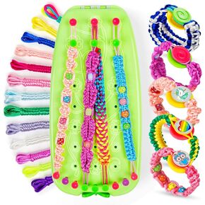 Girls Crafts Friendship Bracelet String Making Kit - Birthday Christmas Gift for Kids Age 7 8 9 10 11 12+ Year Old, DIY Bracelet Jewelry Maker Toys with Beads Supplies for Teen Girls and Adults in Kuwait