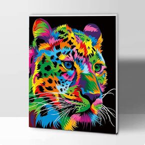 ifymei Paint by Number for Kids and Adults Beginner, DIY Gift Canvas Painting Kits for Boys and Girls, 16x20 Inch Colorful Dinosaurs [Without Frame] in Saudi Arabia