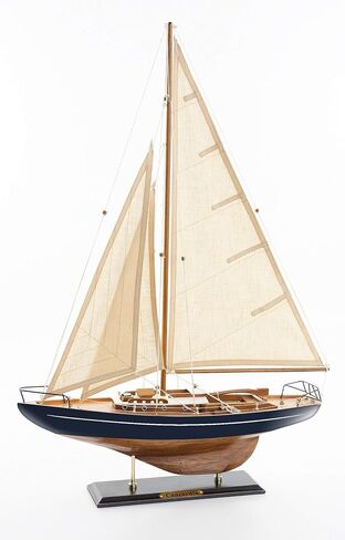 SAILINGSTORY Wooden Sailboat Decor Yacht Model Ship Concordia Ivory in Kuwait