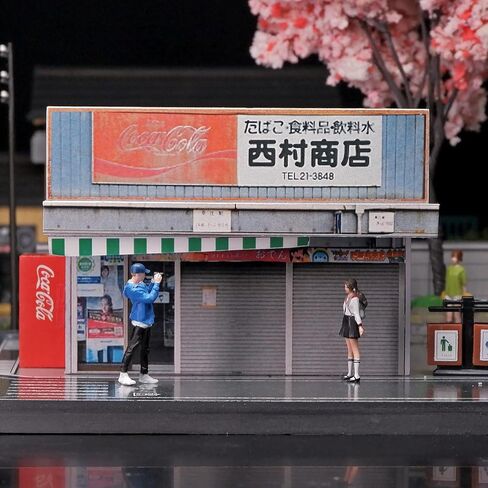 kivcmds Painted Figure 1:64 Scale Mini Model Trains Architectural Plastic People Figures Standing Photographer Girl Figure Model,Suitable for Miniature Scenes(64251B) in Kuwait