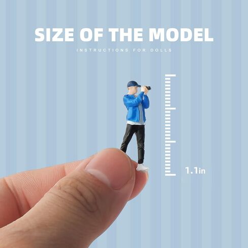 kivcmds Painted Figure 1:64 Scale Mini Model Trains Architectural Plastic People Figures Standing Photographer Girl Figure Model,Suitable for Miniature Scenes(64251B) in Kuwait
