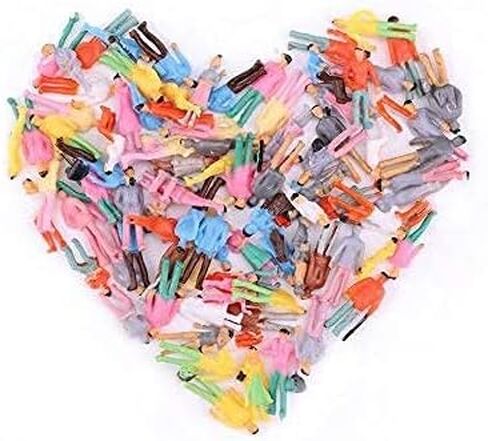 N/C 100 Pcs 1:100 HO Scale Models People Set, Hsxxf Tiny People Model People Hand Painted Figures DIY Resin Colorful Painted Mixed Seated Sitting Pose (1:100) in Kuwait