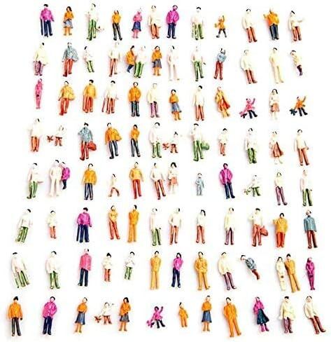 N/C 100 Pcs 1:100 HO Scale Models People Set, Hsxxf Tiny People Model People Hand Painted Figures DIY Resin Colorful Painted Mixed Seated Sitting Pose (1:100) in Kuwait