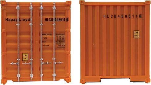 Walthers SceneMaster 40' Hi-Cube Corrugated-Side Container-TEX (Brown, White) 949-8266 HO Scale Model Railroad - Freight Model in Kuwait