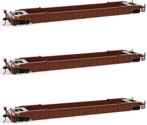 Evemodel C8759 1pc HO Scale 53ft Well Car 1:87 Concave Bottom 53' Flat Car Wagon (1pc - Red) in Saudi Arabia