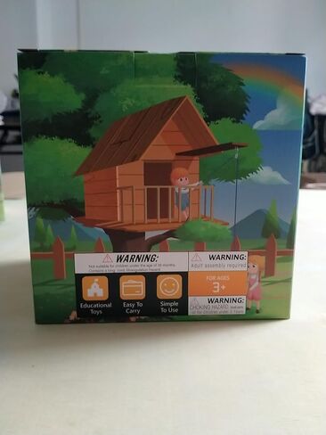 ملحقات بيت الشجرة من FUCNEN للأطفال في الهواء الطلق، نظام بكرة للأطفال مع دلو لمنزل المغامرات الخشبي/بيت اللعب/منزل الشجرة للأطفال، لعبة حديقة دلو ومجموعة حبل للأولاد والبنات من عمر 3 سنوات فما فوق in Kuwait