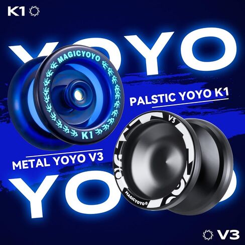 MAGICYOYO Professional Yoyo المستجيبة Yoyo V3، سبيكة يويو للأطفال المبتدئين، استبدال محمل يويو غير المستجيب لمشغل يويو المتقدم + أداة حمل إزالة + محور + حافظة يويو + 12 خيط يويو in Kuwait
