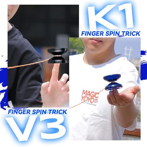 MAGICYOYO Professional Yoyo المستجيبة Yoyo V3، سبيكة يويو للأطفال المبتدئين، استبدال محمل يويو غير المستجيب لمشغل يويو المتقدم + أداة حمل إزالة + محور + حافظة يويو + 12 خيط يويو in Kuwait