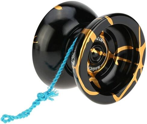 MAGICYOYO N11 كرة يويو احترافية غير مستجيبة من سبائك الألومنيوم يويو N11 (أسود مع ذهبي) مع حقيبة وقفاز و12 خيط يويو ومجموعة محمل سريعة الاستجابة in Kuwait