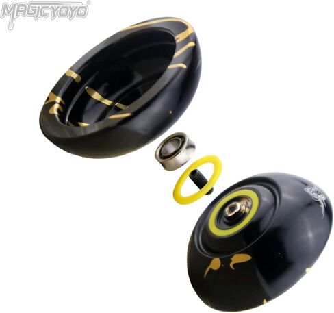 MAGICYOYO N11 كرة يويو احترافية غير مستجيبة من سبائك الألومنيوم يويو N11 (أسود مع ذهبي) مع حقيبة وقفاز و12 خيط يويو ومجموعة محمل سريعة الاستجابة in Kuwait