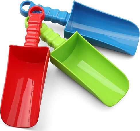 Upgrade 9" Beach Sand Shovels Scooping Toys Set, Beach Spade with Anti Slip Handle, Garden Tool for Kids Adults, Gardening Digging Sandbox Kit, Beach Essential Gift for Boys Girls Indoor Outdoor in Kuwait