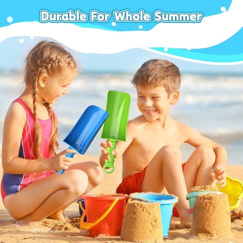 Upgrade 9" Beach Sand Shovels Scooping Toys Set, Beach Spade with Anti Slip Handle, Garden Tool for Kids Adults, Gardening Digging Sandbox Kit, Beach Essential Gift for Boys Girls Indoor Outdoor in Kuwait
