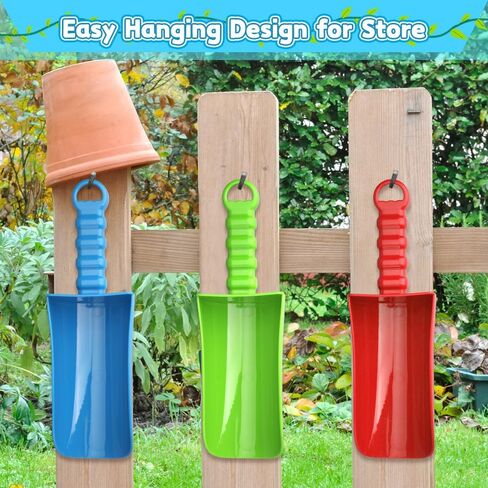 Upgrade 9" Beach Sand Shovels Scooping Toys Set, Beach Spade with Anti Slip Handle, Garden Tool for Kids Adults, Gardening Digging Sandbox Kit, Beach Essential Gift for Boys Girls Indoor Outdoor in Kuwait