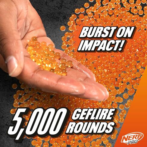 مجموعة NERF Pro Gelfire Dual Wield Pack، 2 مسدسات، إطلاق نار بدون برايم، 5000 طلقة جل فاير، 2 × 100 قادوس دائري متكامل، نظارتان، للأعمار من 14 عامًا فما فوق in Saudi Arabia
