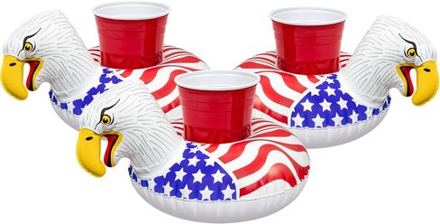 GoFloats Inflatable Pool and Hot Tub Drink Holders (3 Pack) (Choose - Unicorn, Flamingo, Palm Tree and More) in Saudi Arabia