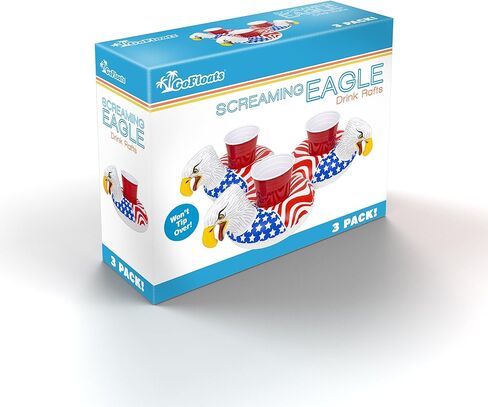 GoFloats Inflatable Pool and Hot Tub Drink Holders (3 Pack) (Choose - Unicorn, Flamingo, Palm Tree and More) in Saudi Arabia