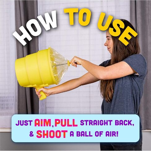 Airzooka Air Blaster - Blows 'Em Away - لعبة هوائية للبالغين والأطفال من سن 6 سنوات فما فوق - أسود in Kuwait