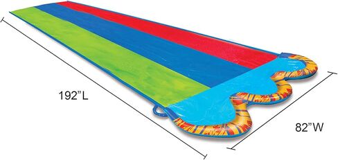 BANZAI Triple Racer Water Slide, Length: 16 ft, Width: 82 in, Inflatable Outdoor Backyard Water Slide Splash Toy in Kuwait